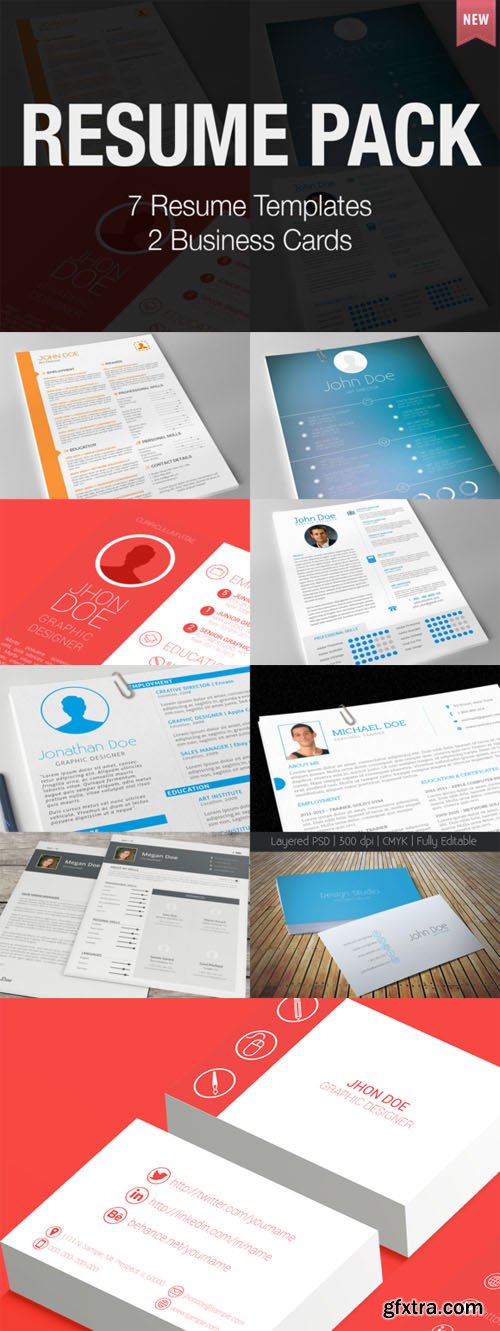 Resume Pack - 7 Templates + Bonus - CM 207833