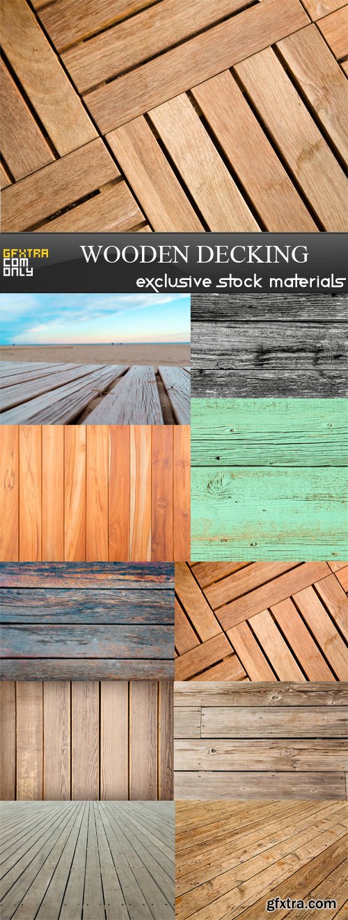 Wooden Decking - 10 x JPEGs