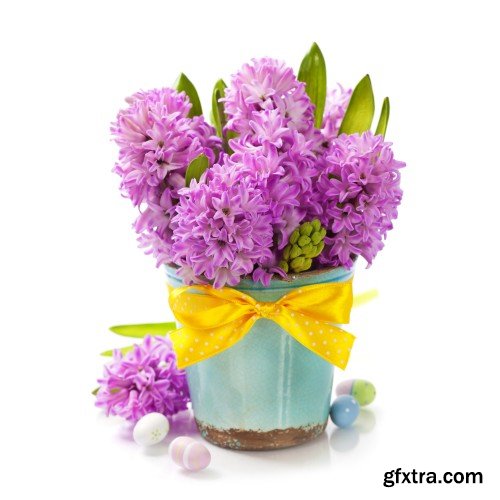 Easter background with beautiful flowers