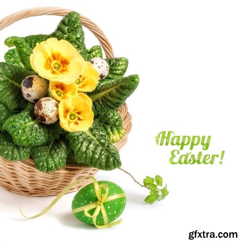 Easter background with beautiful flowers