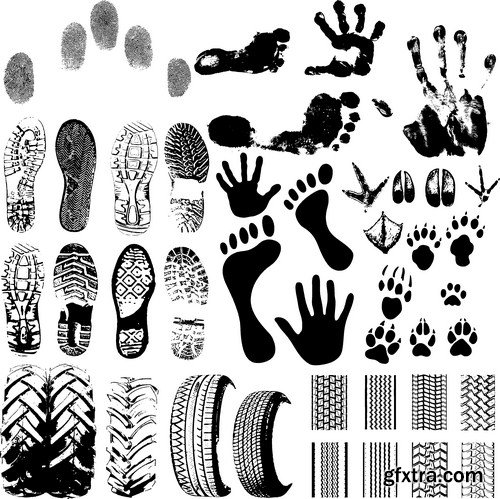 Fingerprints, Footprints and more 9X EPS