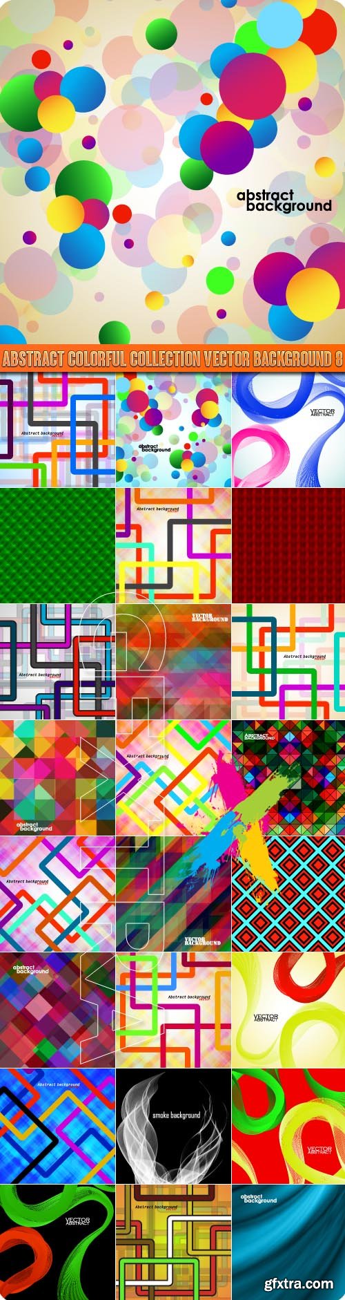 Abstract colorful collection vector background 8