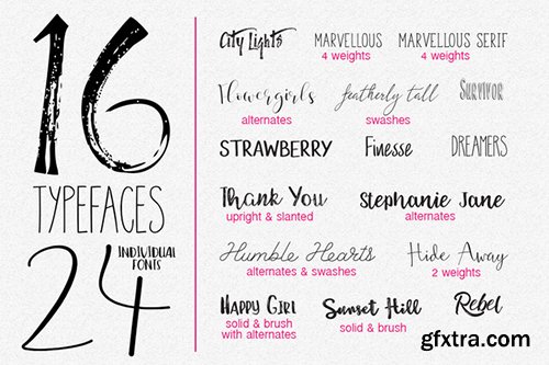 Creativemarket Font Bundle - Instant Hand Lettering 553821