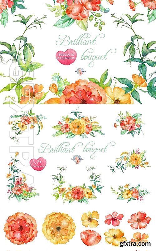 CM - Watercolor Clipart Bundle 560175