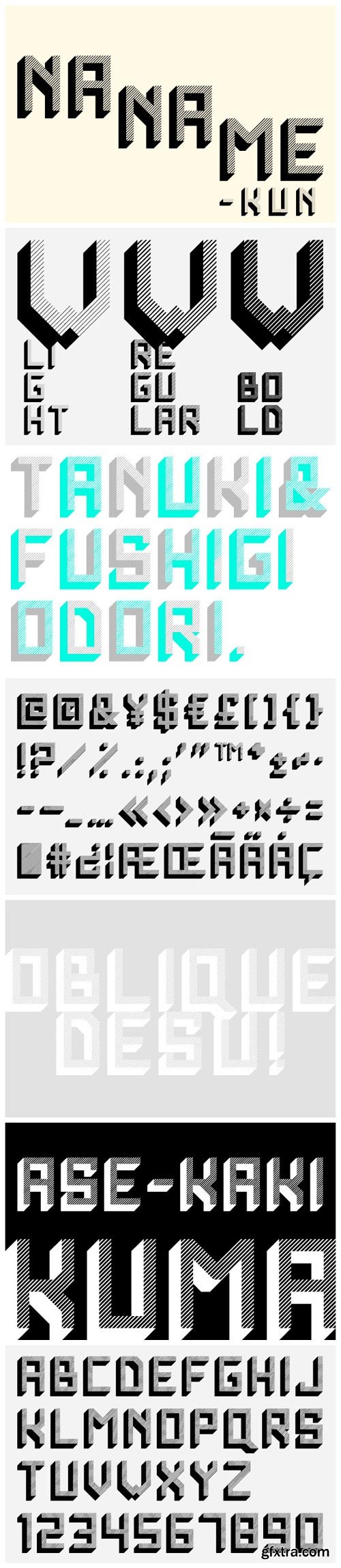 Naname Kun Font Family