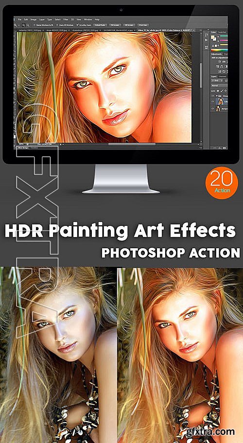 GraphicRiver - 20 HDR Painting Art Effects - Photoshop Action 10818567