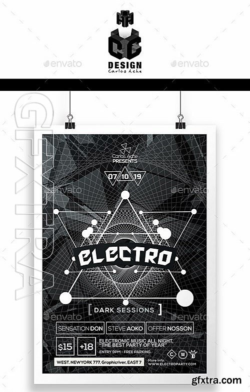 GraphicRiver - Electro Dark Session Flyer & Poster Template 12279807