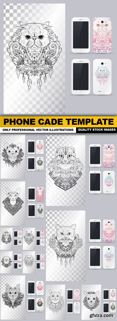 Phone Case Template - 11 Vector