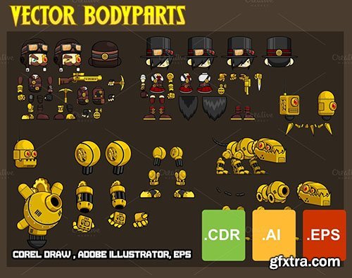 CreativeMarket - Steampunk Game Sprites