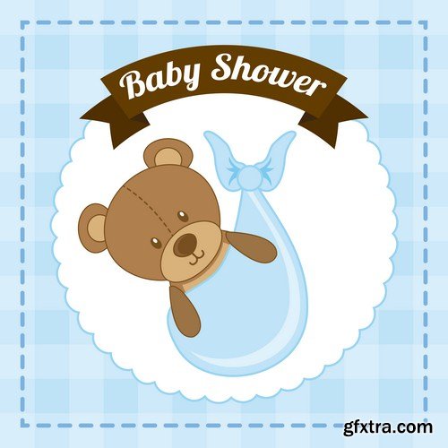 baby boy card 19X EPS