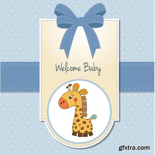 baby boy card 19X EPS