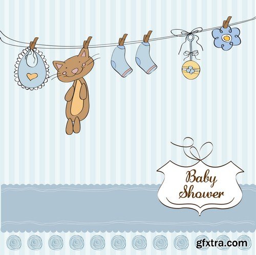 baby boy card 19X EPS