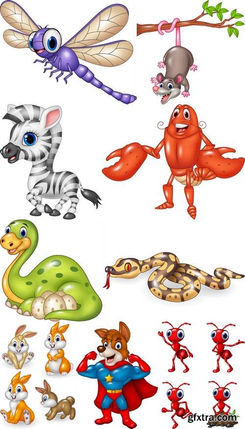 Cartoon Animals Collection 1