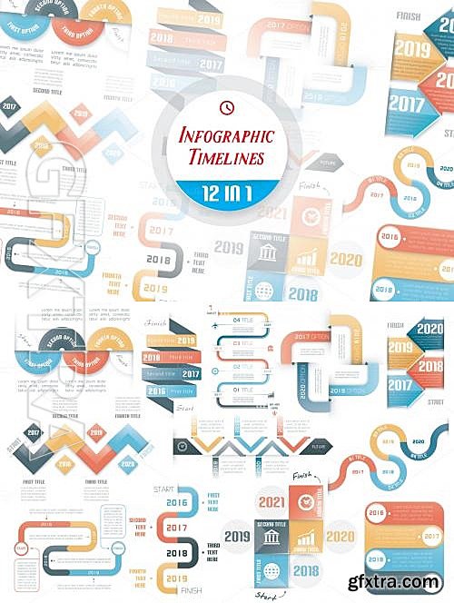 CM - Infographic Timelines Bundle 558431