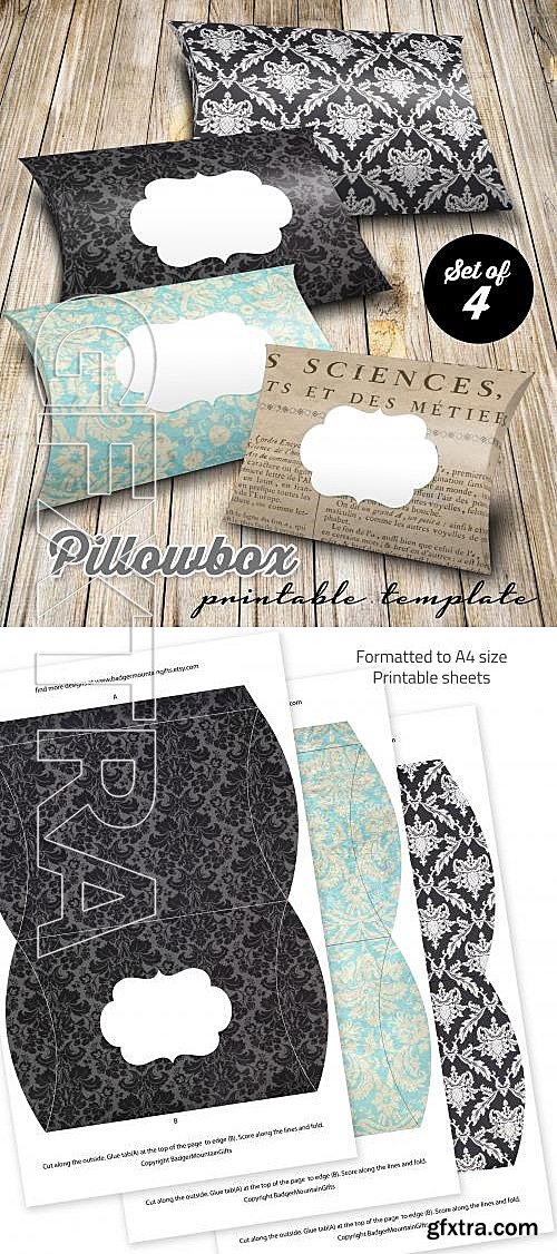 CM - Pillowbox Printable PDF - damask 558454