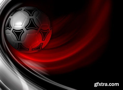 colour background with soccer ball 6X JPEG