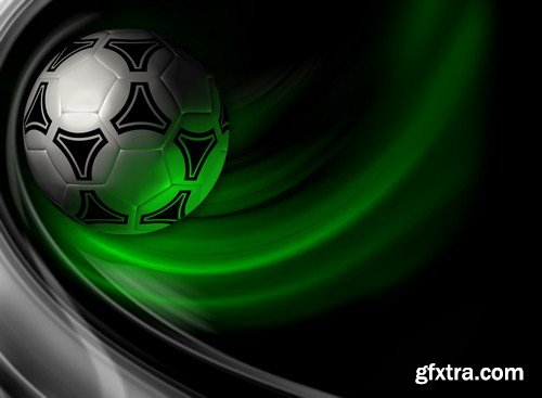 colour background with soccer ball 6X JPEG