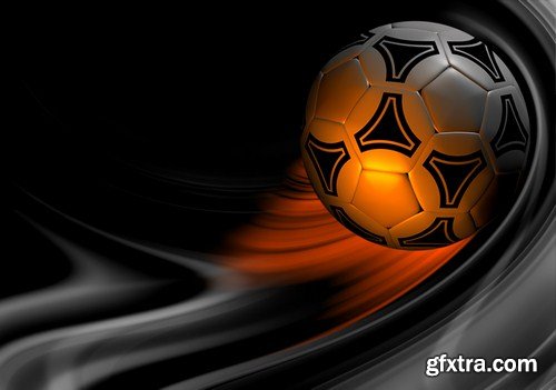 colour background with soccer ball 6X JPEG