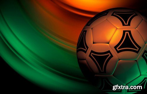 colour background with soccer ball 6X JPEG