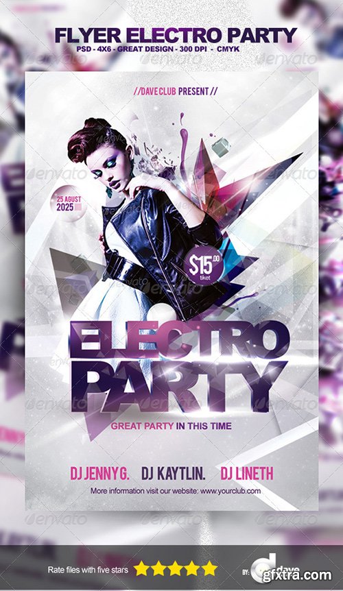 GraphicRiver - Flyer Electro Party Template 5284226