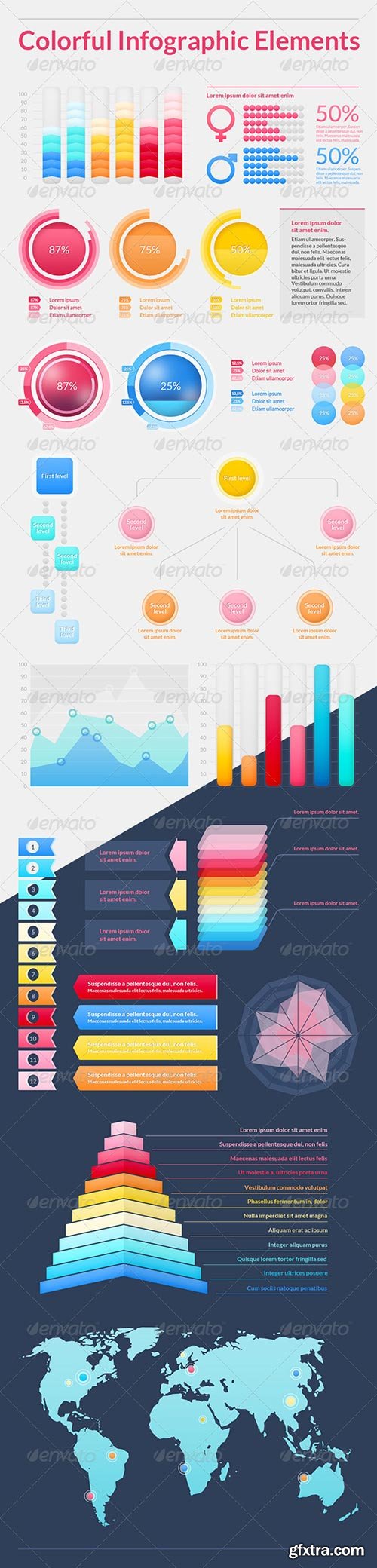 GraphicRiver - Colorful Infographic Elements 2297696