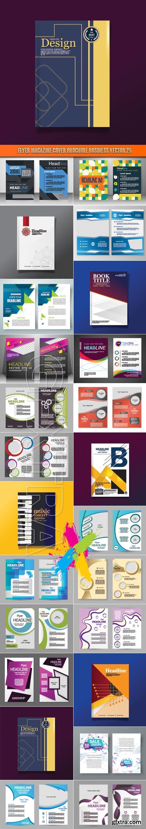 Flyer magazine cover brochure business vector 25