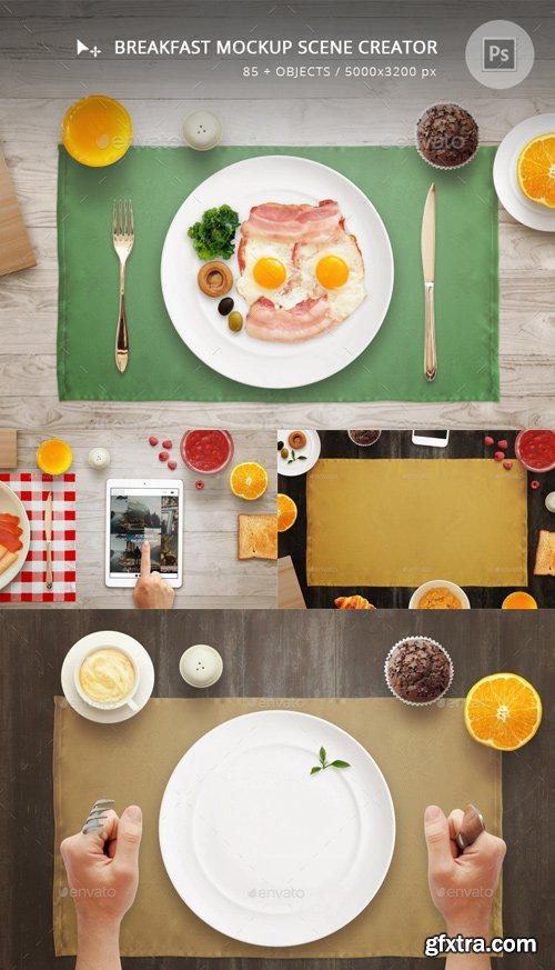 GraphicRiver - Breakfast Mockup Scene Creator - 14392664