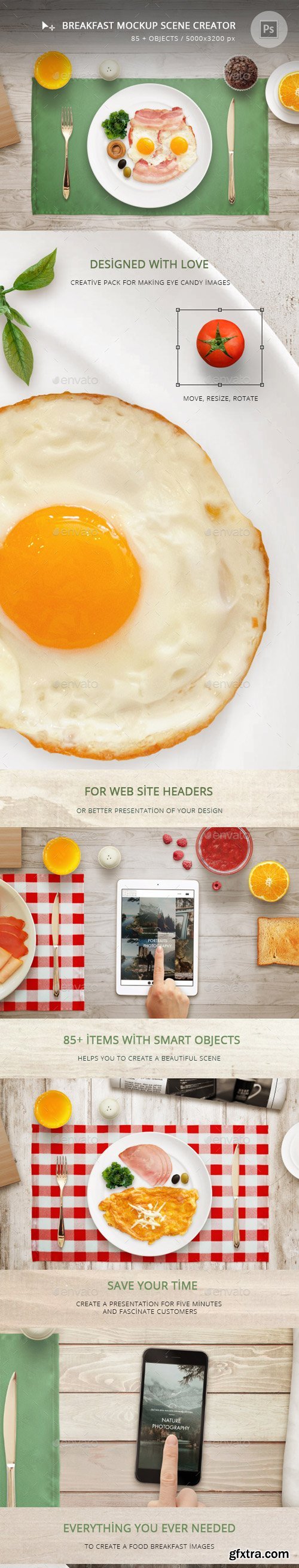 GraphicRiver - Breakfast Mockup Scene Creator - 14392664