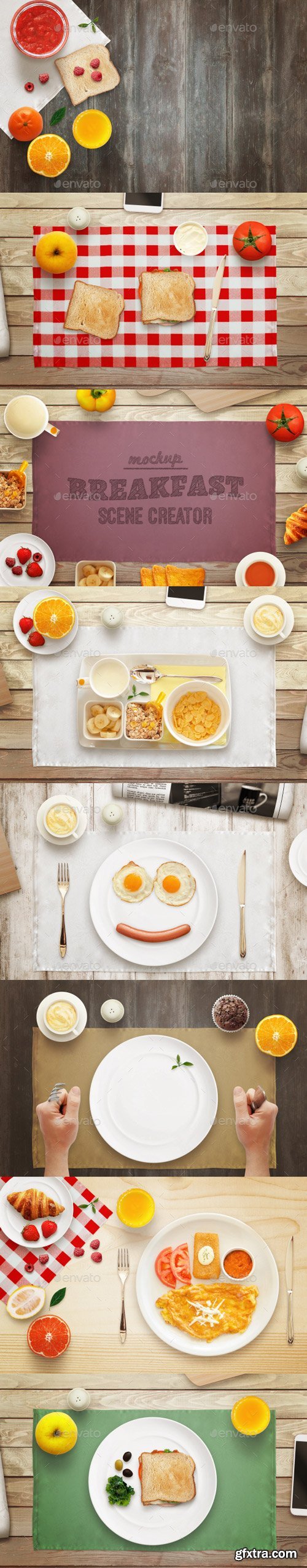 GraphicRiver - Breakfast Mockup Scene Creator - 14392664