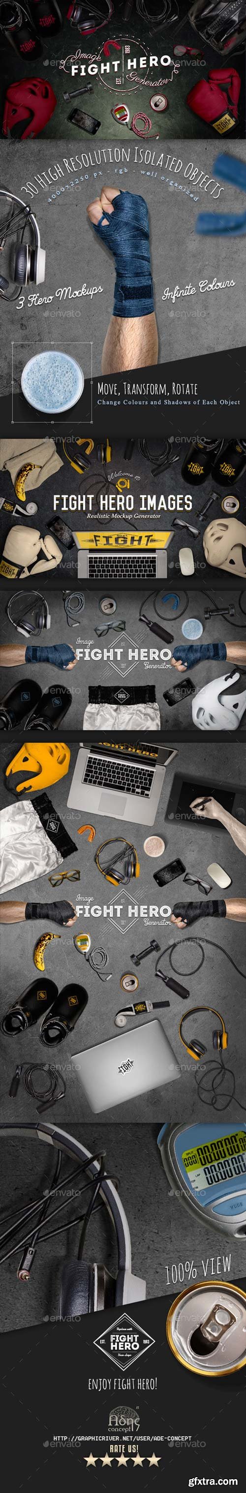 GraphicRiver - Fight Sport Hero Image Generator - 12147639