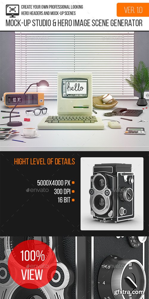 GraphicRiver - Mock-Up Studio & Hero Image Scene Generator - 12092863