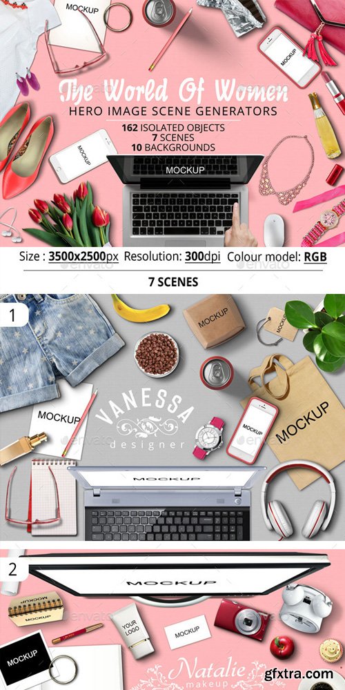 GraphicRiver - The World Of Women Hero Image Scene Generators - 12091505