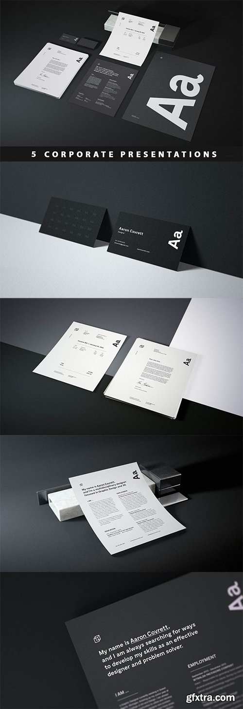 5 Corporate Identity Presentations Mock-up