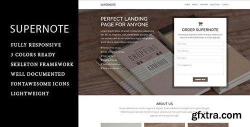 ThemeForest - Supernote One Page Landing Page (Update: 1 July 15) - 6756905