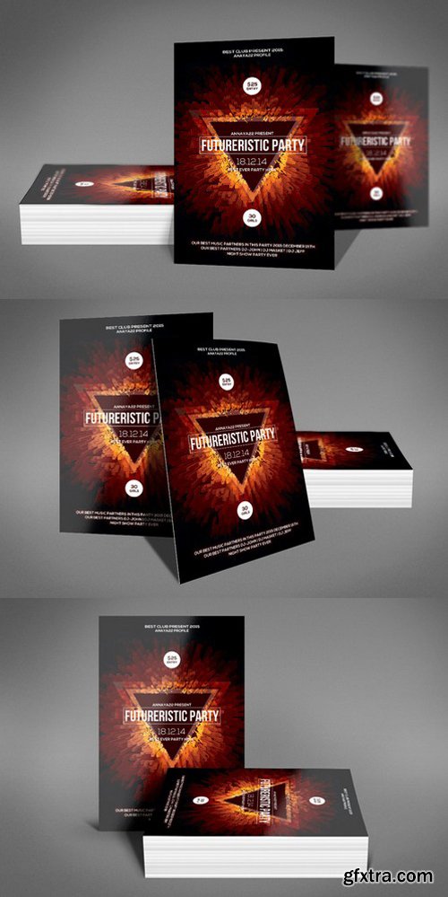 CM - Bright Abstract Flyer Psd Template 561369