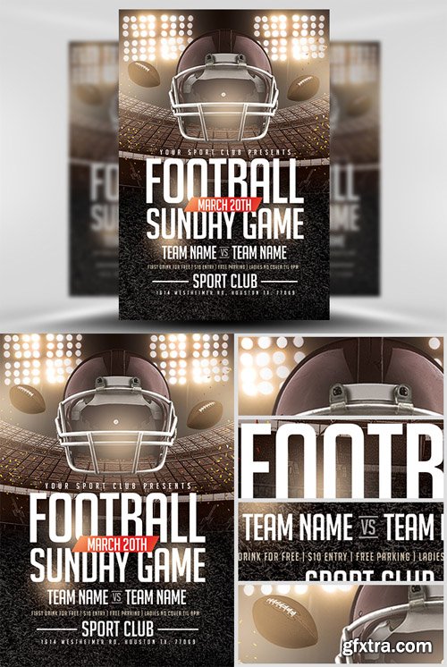 Football Sundays Flyer Template 3