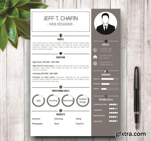 CreativeMarket Simple Resume Template in MS Word 561406