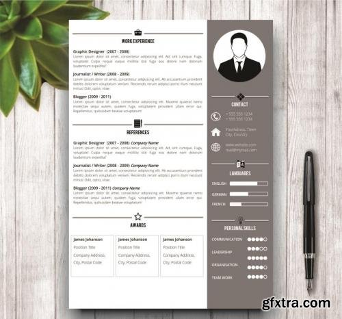 CreativeMarket Simple Resume Template in MS Word 561406