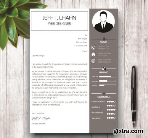 CreativeMarket Simple Resume Template in MS Word 561406