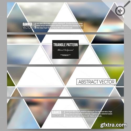 CreativeMarket Set of blurred vector banners 554053