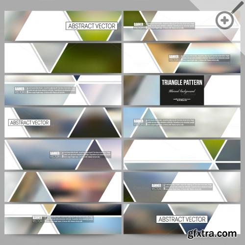 CreativeMarket Set of blurred vector banners 554053