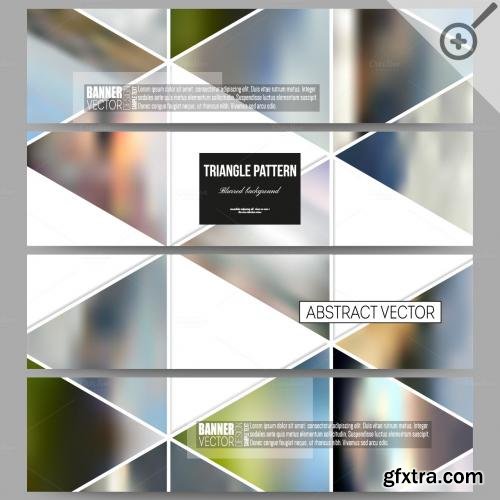 CreativeMarket Set of blurred vector banners 554053