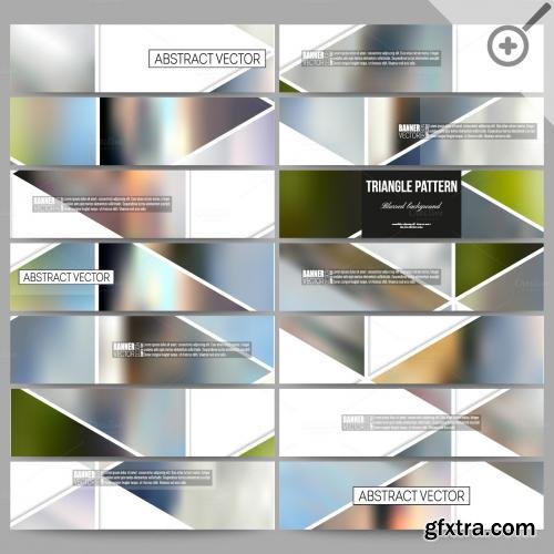 CreativeMarket Set of blurred vector banners 554053