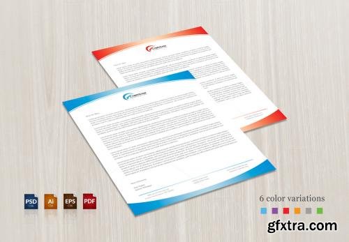 CreativeMarket Light Corporate Letterhead 562122