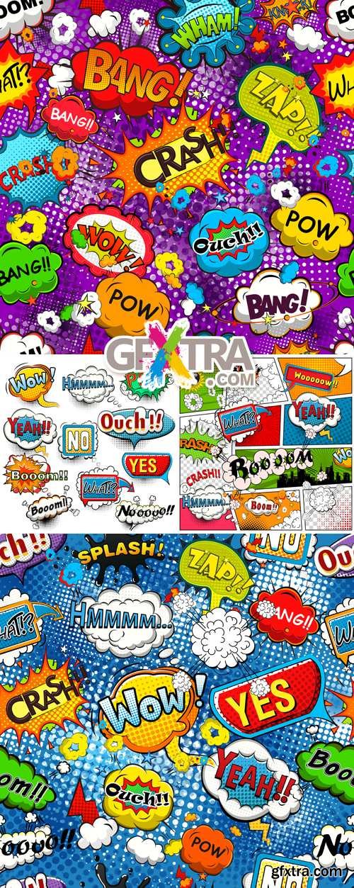 Comic Speech Bubbles Vector