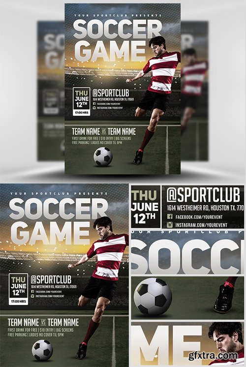 Soccer Game Flyer Template