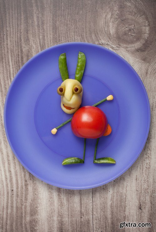 FUNNY ANIMALS OF FRUITS & VEGETABLES 15x JPEG