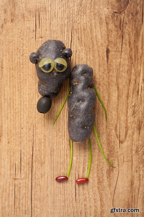 FUNNY ANIMALS OF FRUITS & VEGETABLES 15x JPEG