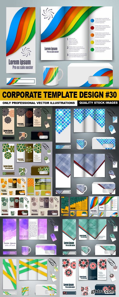 Corporate Template Design #30 - 15 Vector