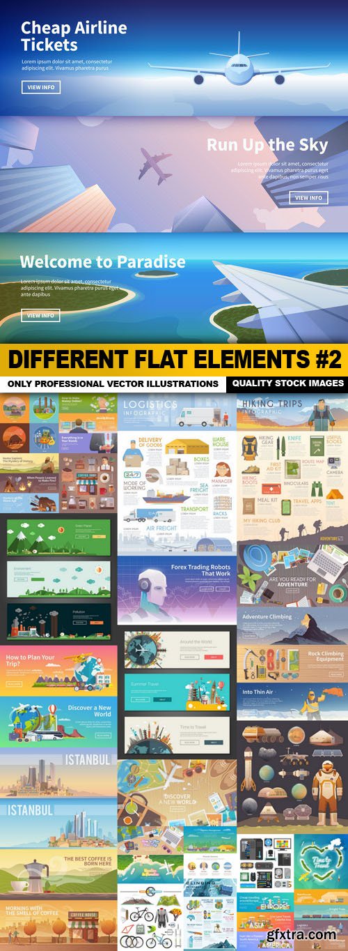 Different Flat Elements #2 - 25 Vector